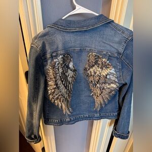 Jeck Berry denim sequined jacket size medium - new